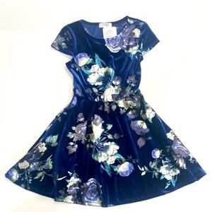 Girls Floral Velvet dress Size 7 Speechless